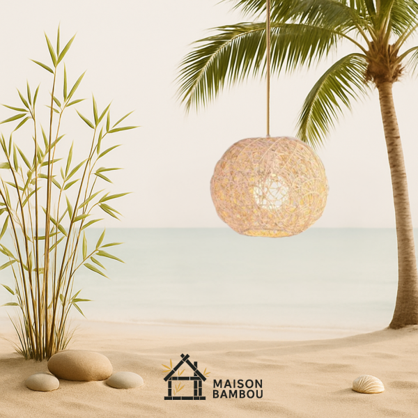suspension globe bambou Hangzhou