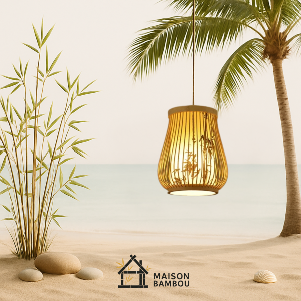 suspension 1 lampe bambou Kurashiki