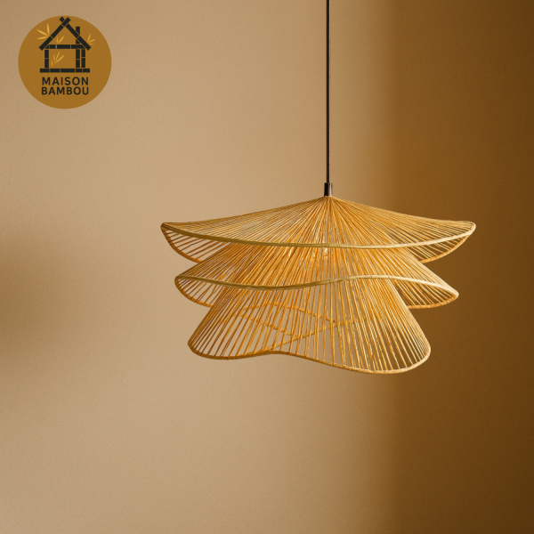 lustre décoratif en bambou