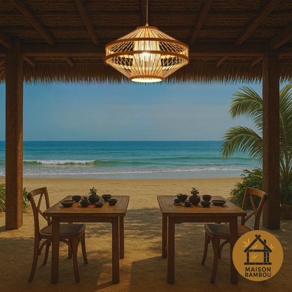 lustre oriental moderne bambou