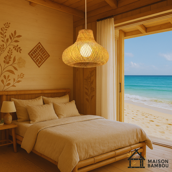 lustre en bambou bohème Portobello