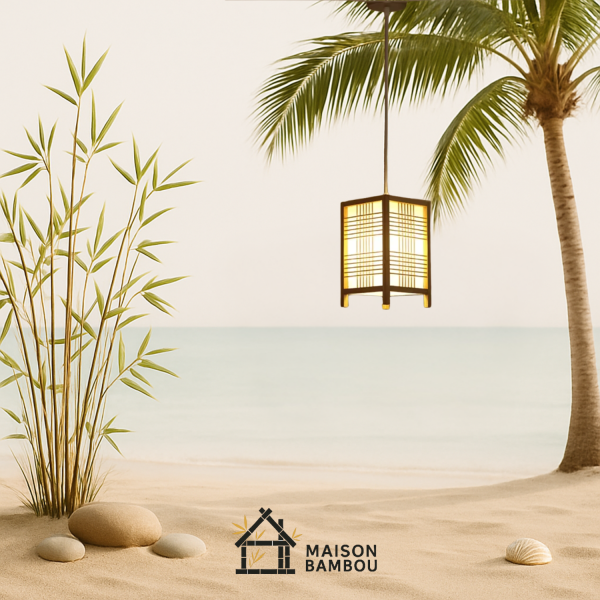 luminaire en bambou style Bali