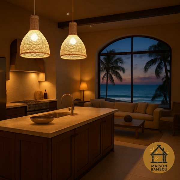 lampe pour bar bambou Gili