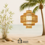 chandelier en bambou design moderne