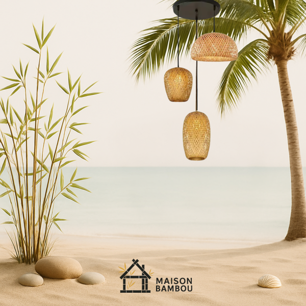 suspension asymétrique bambou halong
