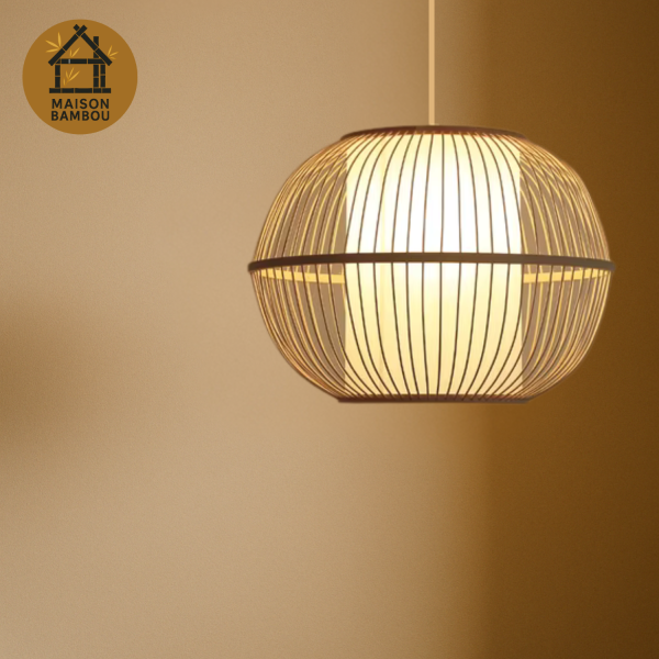 lustre pour couloir étroit bambou