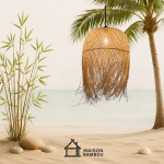 suspension bohème paille de bambou