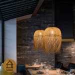 suspension en bambou naturel