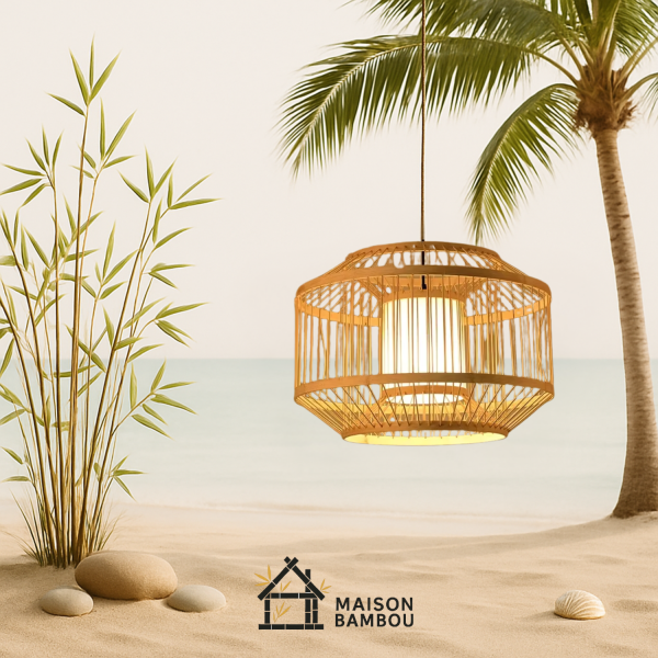 suspension xxl naturel bambou